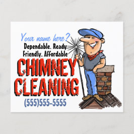 Skorsten Promo för Städning Rensa Anpassadet Rensa Flygblad