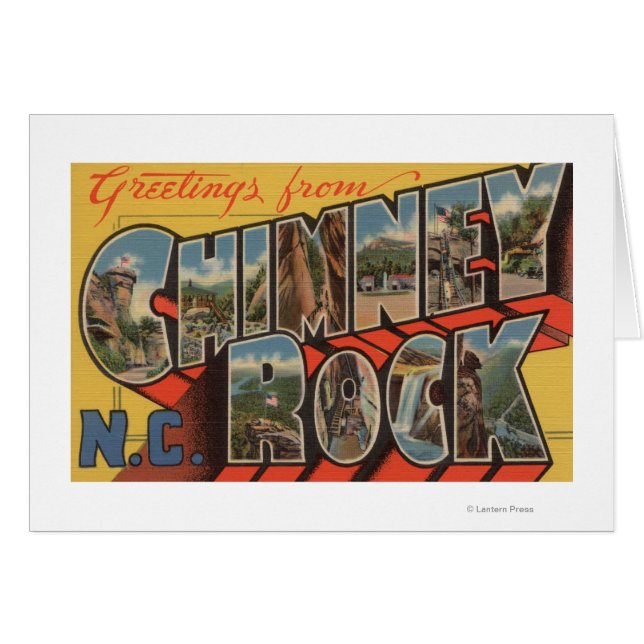 Skorsten Sten, North Carolina Hälsningskort (Framsidan Horizontal)