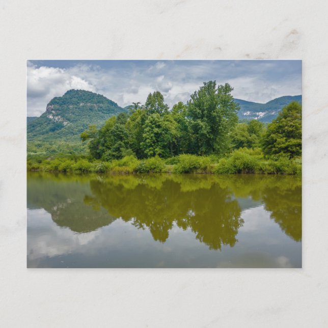 skorsten sten sjö, utlopp norrut karolinalandskap vykort (Framsida)