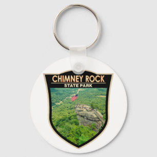 Skorsten Sten State Park North Carolina Badge Nyckelring
