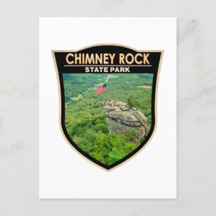 Skorsten Sten State Park North Carolina Badge Vykort