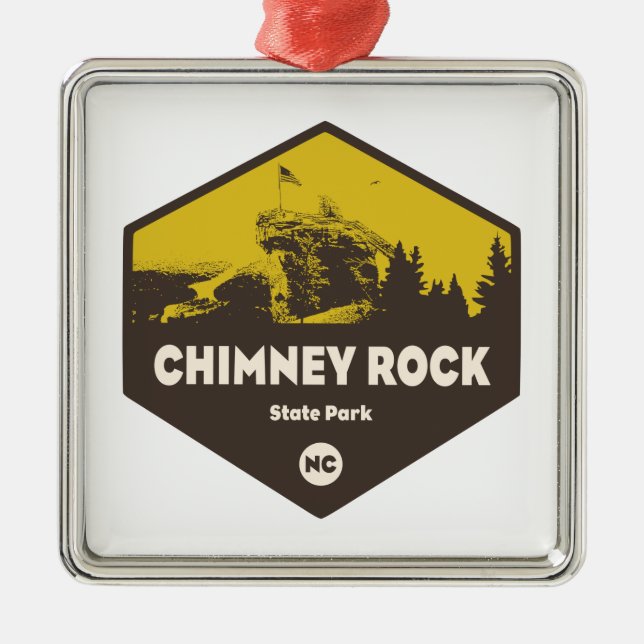 Skorsten Sten State Park, North Carolina Julgransprydnad Metall (Framsidan)