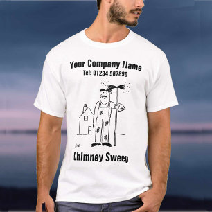 Skorsten svepande Tecknad för att anpassa T Shirt