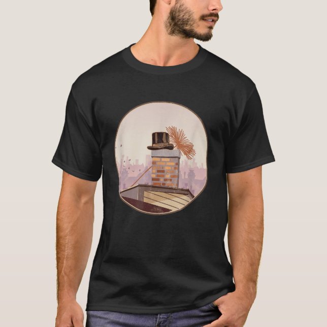 Skorsten Sweep Colley Furnace Top hat Skorsten Swe T Shirt (Framsida)