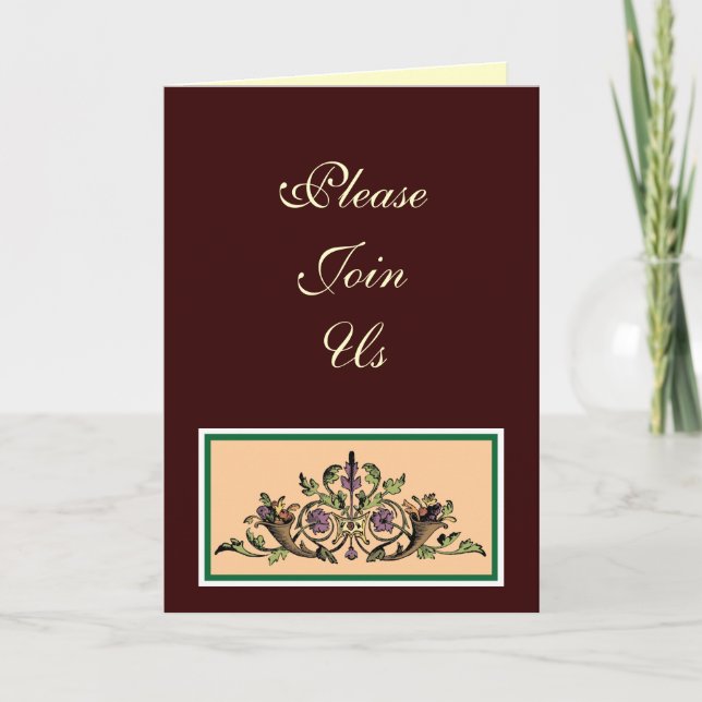 Skorstenspip Custom Thanksgiving Falt Invitation Helgkort (Framsida)