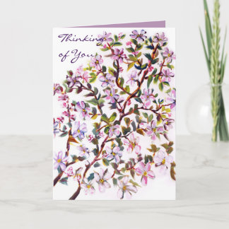 Skört äppelblommor Blommar Akrylmålning Kort