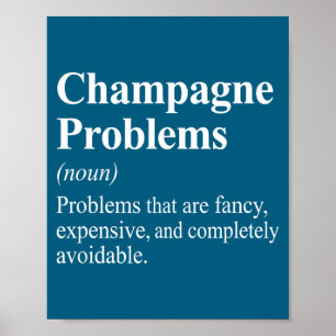 Skorta Champagneproblem Ordboksdefinition Poster