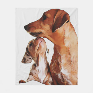 Skorvvalpar 7 veckor Dachshund Birthday Pos Fleecefilt