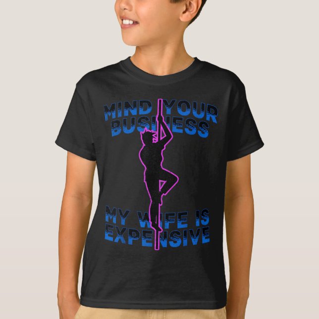 Sköt dig själv min fru är dyr rolig  t shirt (Framsida)