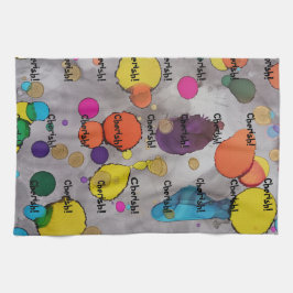 Sköt en lekfull och färglös tid! kökshandduk