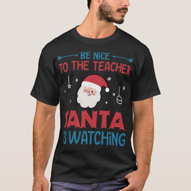 Sköt om lärartomten som tittar (17) t shirt (Framsida)
