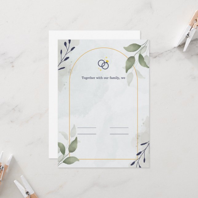 Sköt om ögonblicket, fira kärlek. inbjudningar (Fram/Back In Situ)