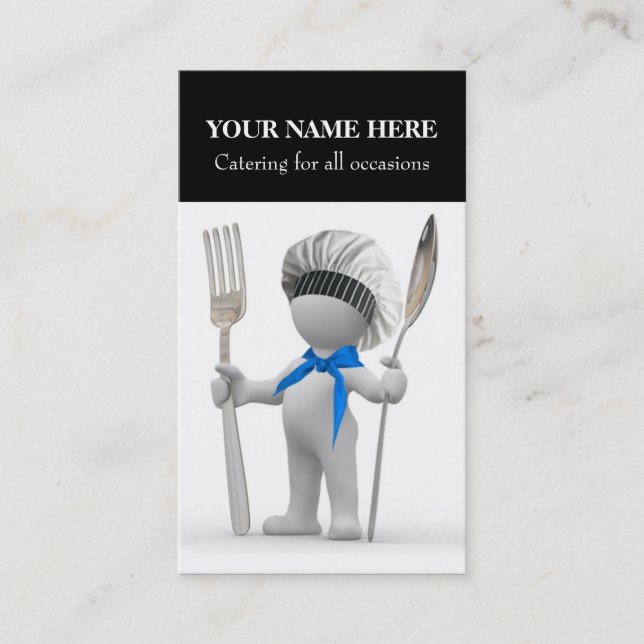 Sköta om: Bistroer "kall kock " för Visitkort (Framsida)