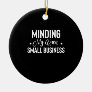 Sköter Min Egen Lilla Affär Rolig Entreprenör Julgransprydnad Keramik