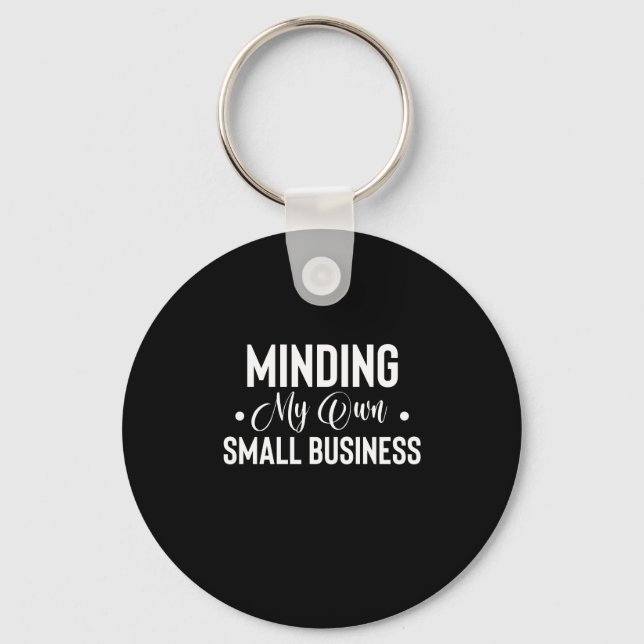 Sköter Min Egen Lilla Affär Rolig Entreprenör Nyckelring (Framsida)
