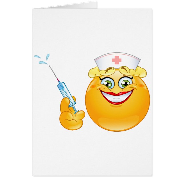 sköterska emoji hälsningskort (Framsidan)
