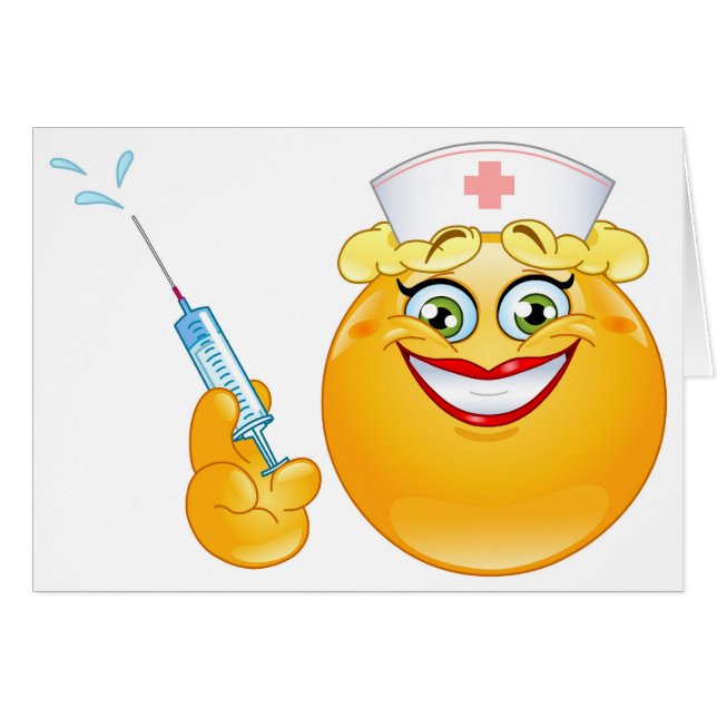 sköterska emoji hälsningskort (Framsidan Horizontal)