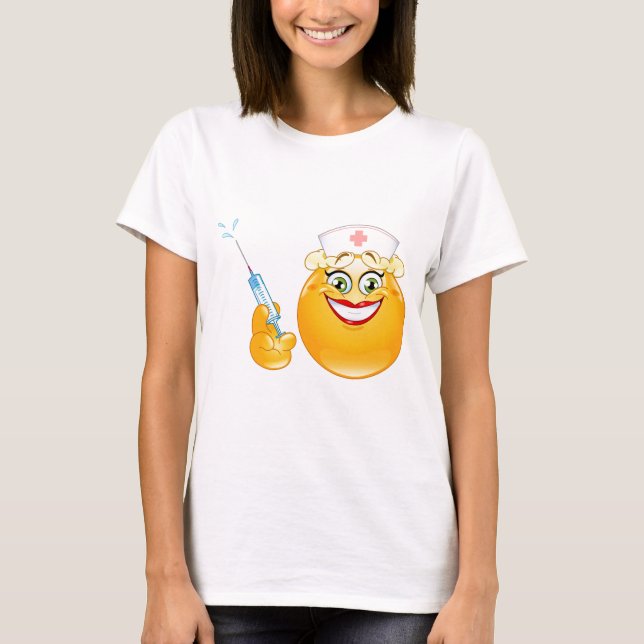 sköterska emoji t shirt (Framsida)