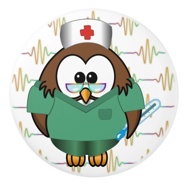 sköterska uggla knopp (Framsidan)