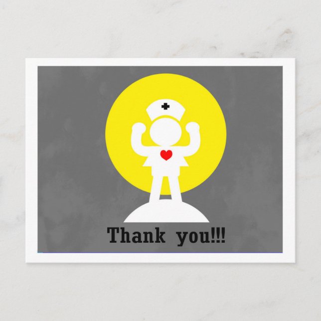 sköterskehjälte vykort (Framsida)