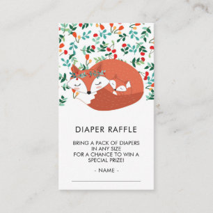 Skotland Fox Babyskor Diaper Raffle Biljett Tilläggskort
