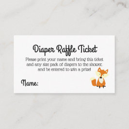 Skotland Fox Babyskor Diaper Raffle Biljett Tilläggskort