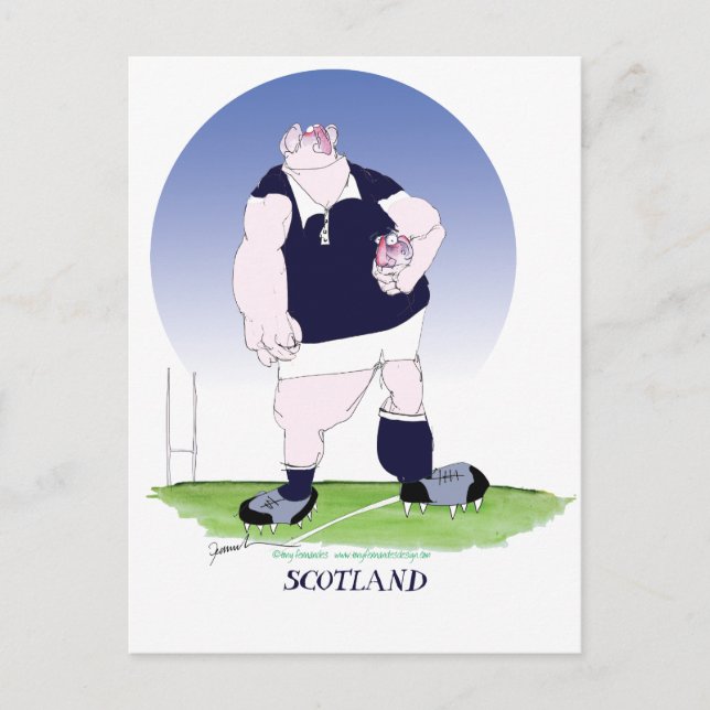 Skotland rugby player, tony fernandes vykort (Framsida)