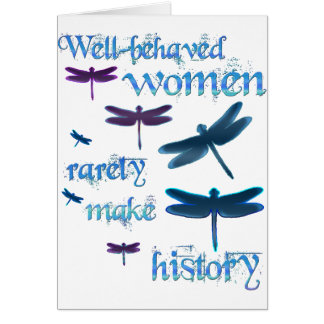 Skötsamma sländor hälsningskort