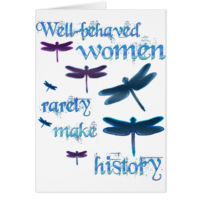 Skötsamma sländor hälsningskort (Framsidan)