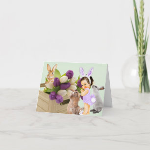 Skötsel och oro Bunny-kaninkort Helgkort