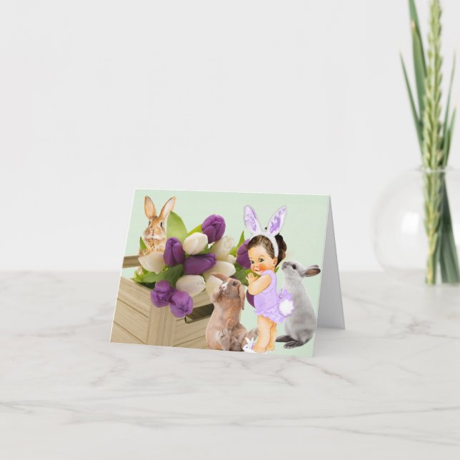 Skötsel och oro Bunny-kaninkort Helgkort (Framsida)