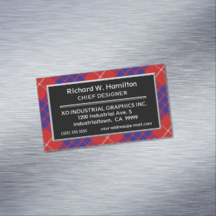 Skotsk accent Clan Hamilton Tartan Visitkortmagnet