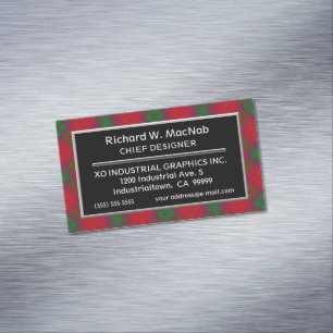 Skotsk accent Clan MacNab Tartan Visitkortmagnet