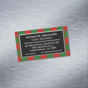 Skotsk accent Clan Moncreiffe Tartan Visitkortmagnet