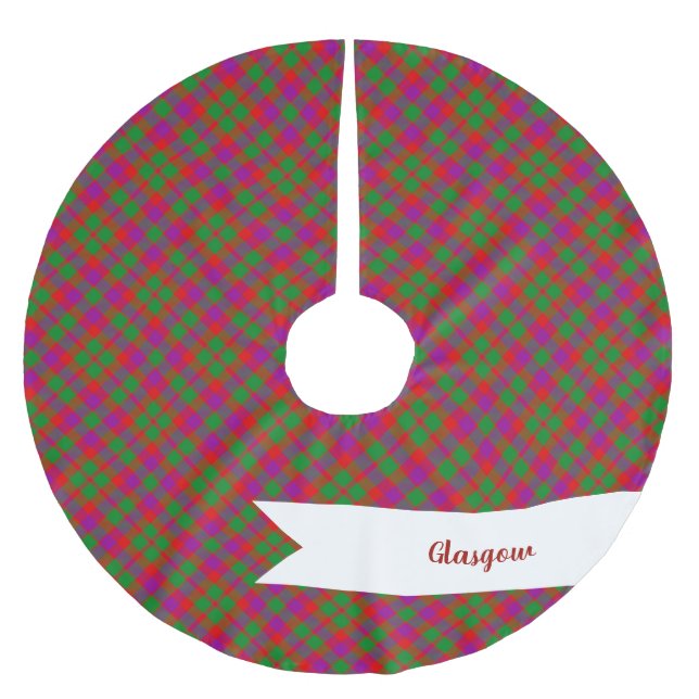 Skotsk borgerlig Plaid julgranbas Julgransmatta Borstad Polyester (Framsidan)