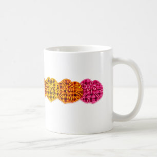 Skotsk botanisk neon tartan Monstera blad Kaffemugg
