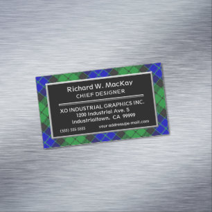 Skotsk brytningklanMacKay Tartan Magnetiska Visitkort