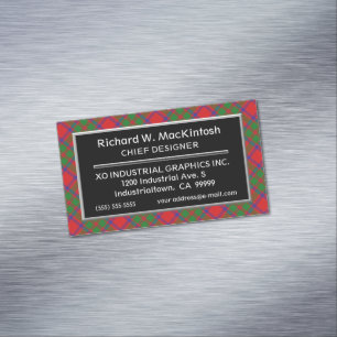 Skotsk brytningklanMacKintosh Tartan Magnetiska Visitkort