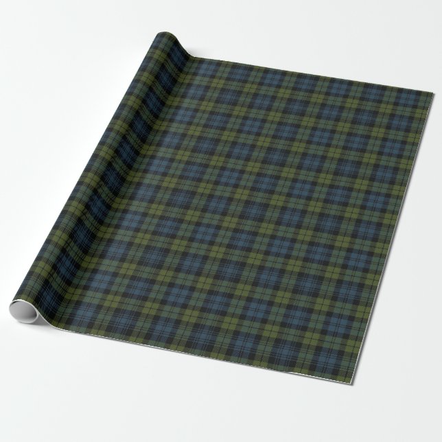 Skotsk Campbell Tartan Presentpapper (Utrullad)