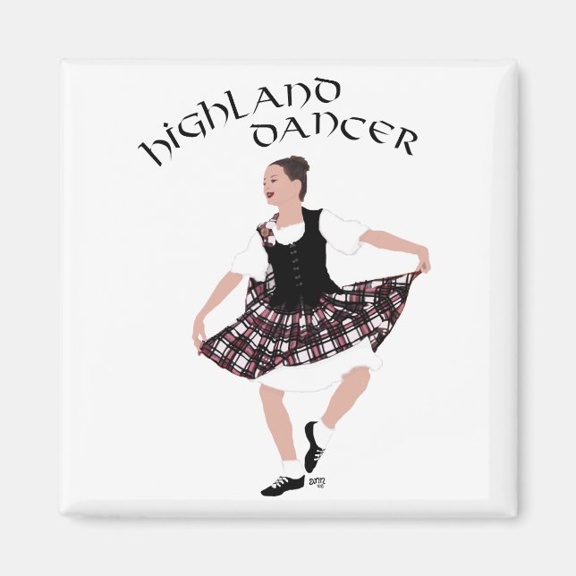 Skotsk countrydansare magnet (Framsidan)