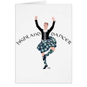 Skotsk dansare Highland Fling Hälsningskort