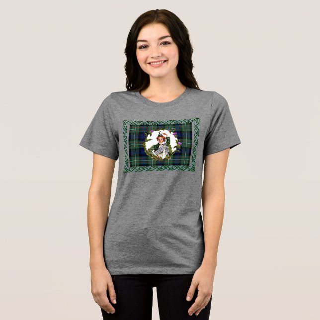 Skotsk dansare tistel T-shirt (Framsida Full)