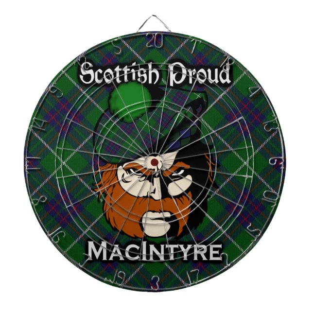 Skotsk Dartboard för klanMacIntyre Tartan Darttavla (Framsidan)