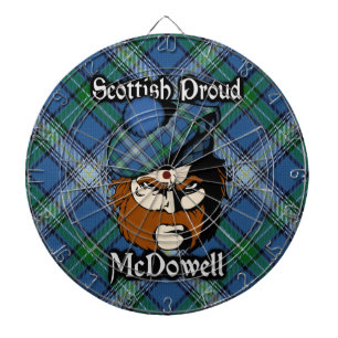 Skotsk Dartboard för klanMcDowell Tartan Piltavla