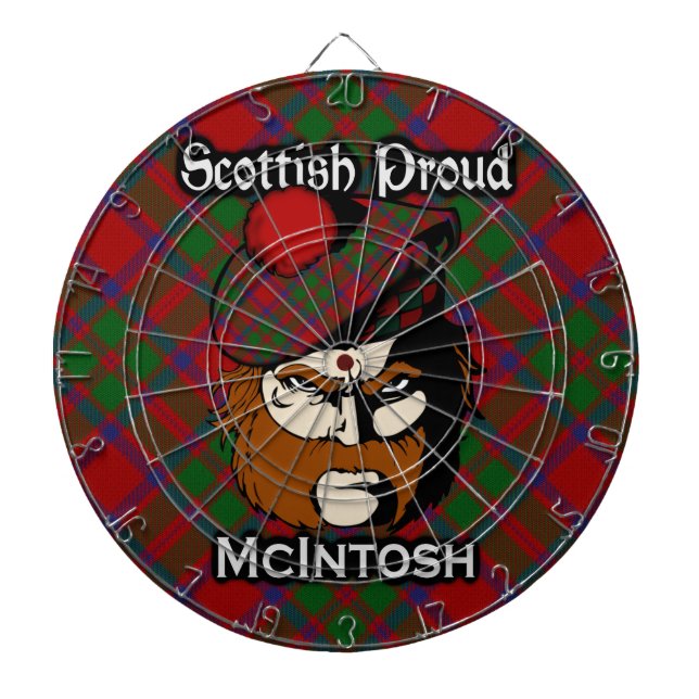Skotsk Dartboard för klanMcIntosh Tartan Darttavla (Framsidan)