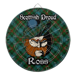 Skotsk Dartboard för klanRoss Tartan Piltavla