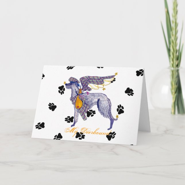 Skotsk Deerhound benkvickhet Kort (Framsida)