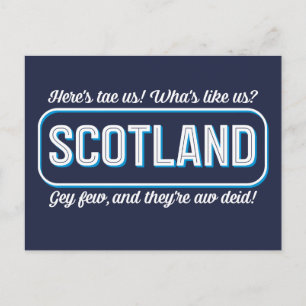 Skotsk Dikt, vad är det för oss? Toast Saming Vykort