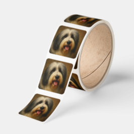 Skotsk fårhund fyrkantigt klistermärke