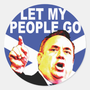 Skotsk flagga med Alex Salmond Runt Klistermärke